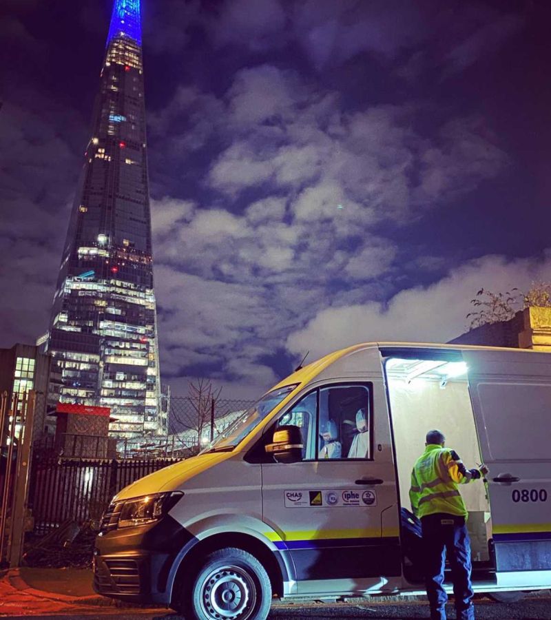 Go-Fix engineer conducting professional leak detection services in London with specialist equipment.