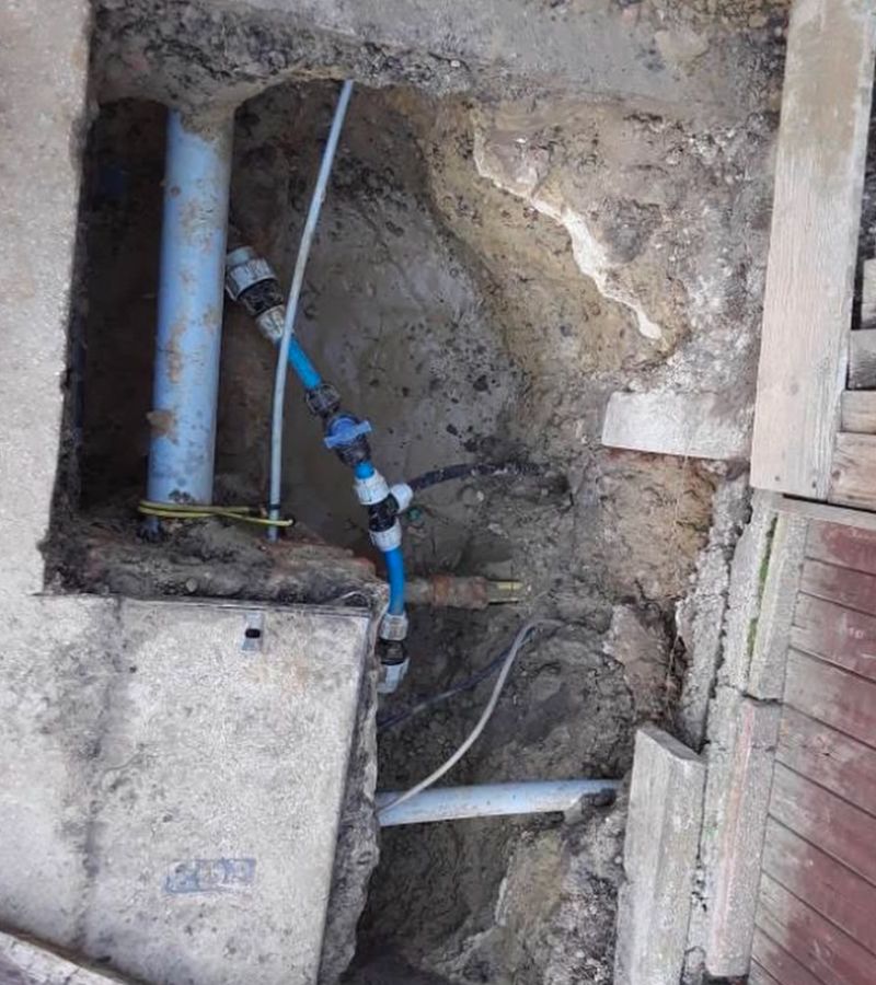 Underground drainage pipes installed by Go-Fix as part of civil engineering services.